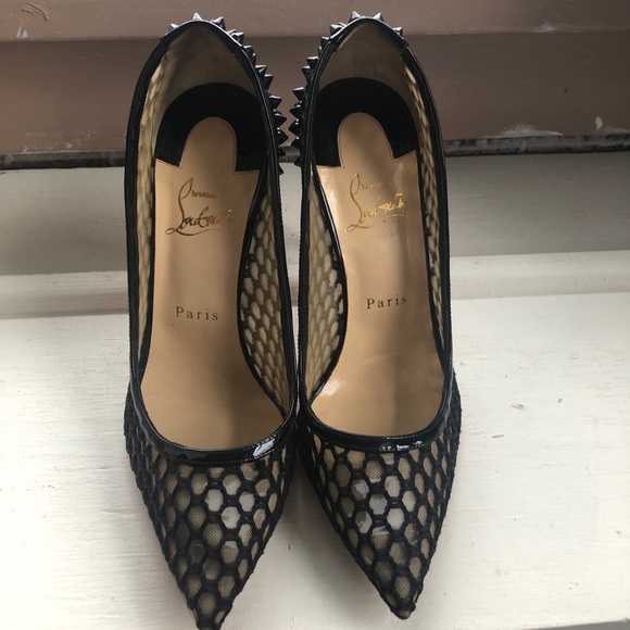 Christian Louboutin Guni Mesh Spike Shoe - Picture 2 of 6